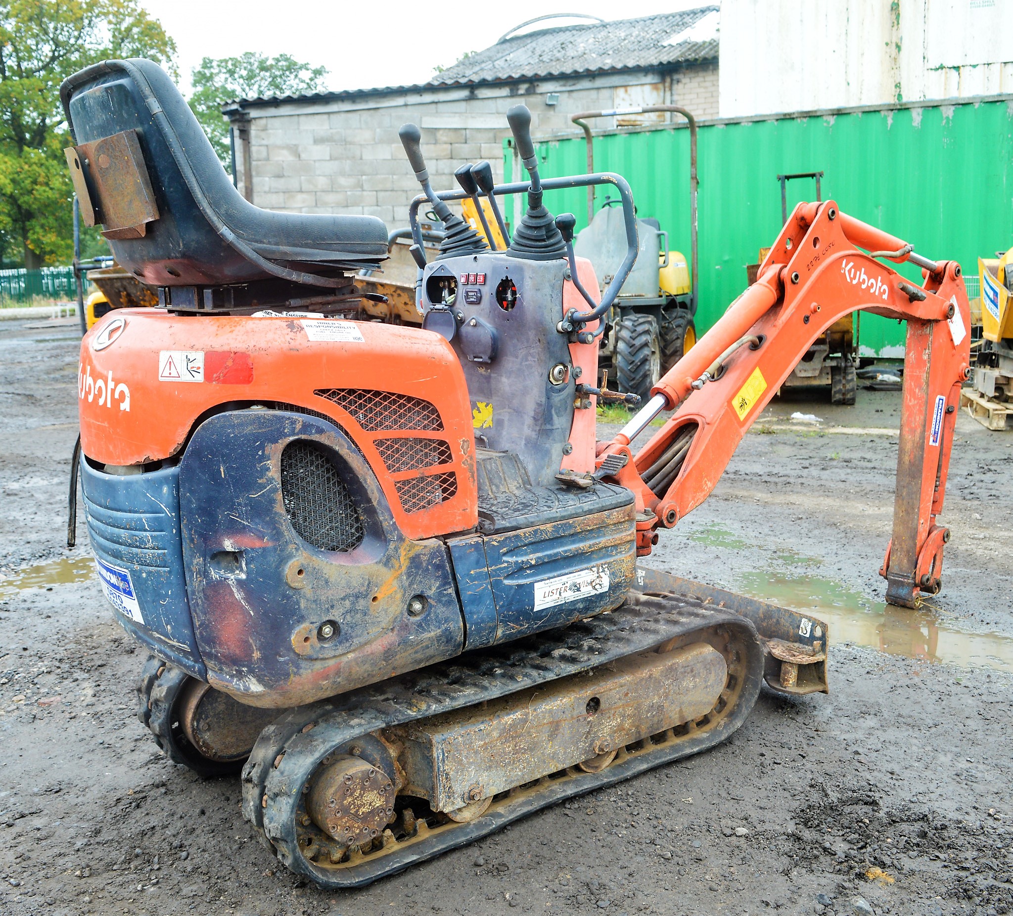 Kubota KX0083 850 kg rubber tracked micro excavator Year 2007 S/N