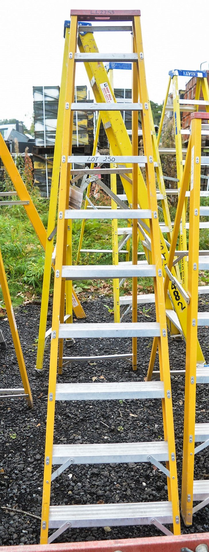 10 tread fibre glass framed step ladder VP2