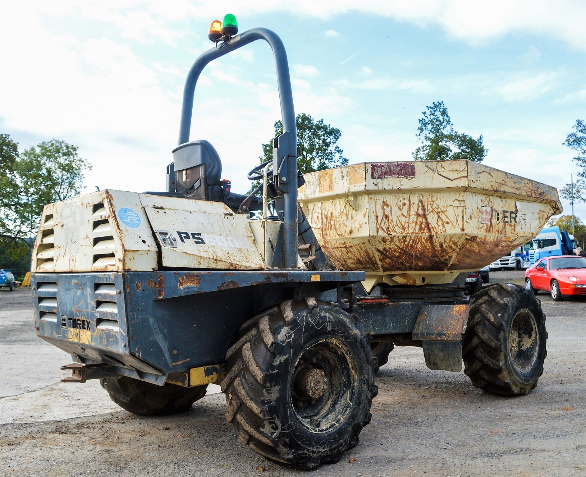 Benford Terex 6 tonne swivel skip dumper Year: 2007 S/N: E706FX486 Recorded Hours: Not displayed ( - Image 4 of 12