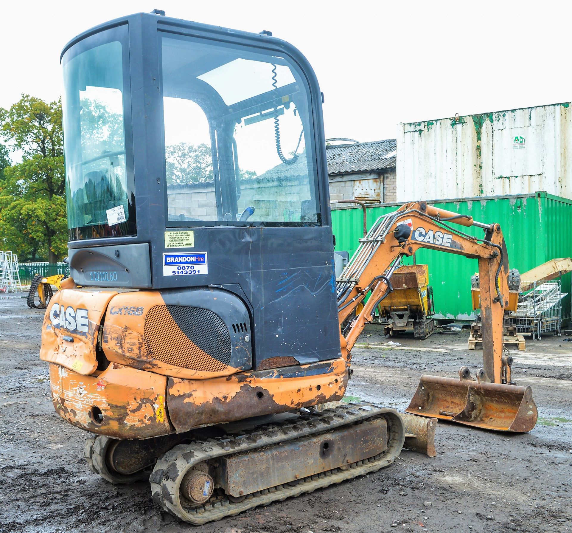Case CX16B 1.5 tonne rubber tracked mini excavator Year: 2007 S/N: 4944 Recorded Hours: 2251 blade & - Image 4 of 11