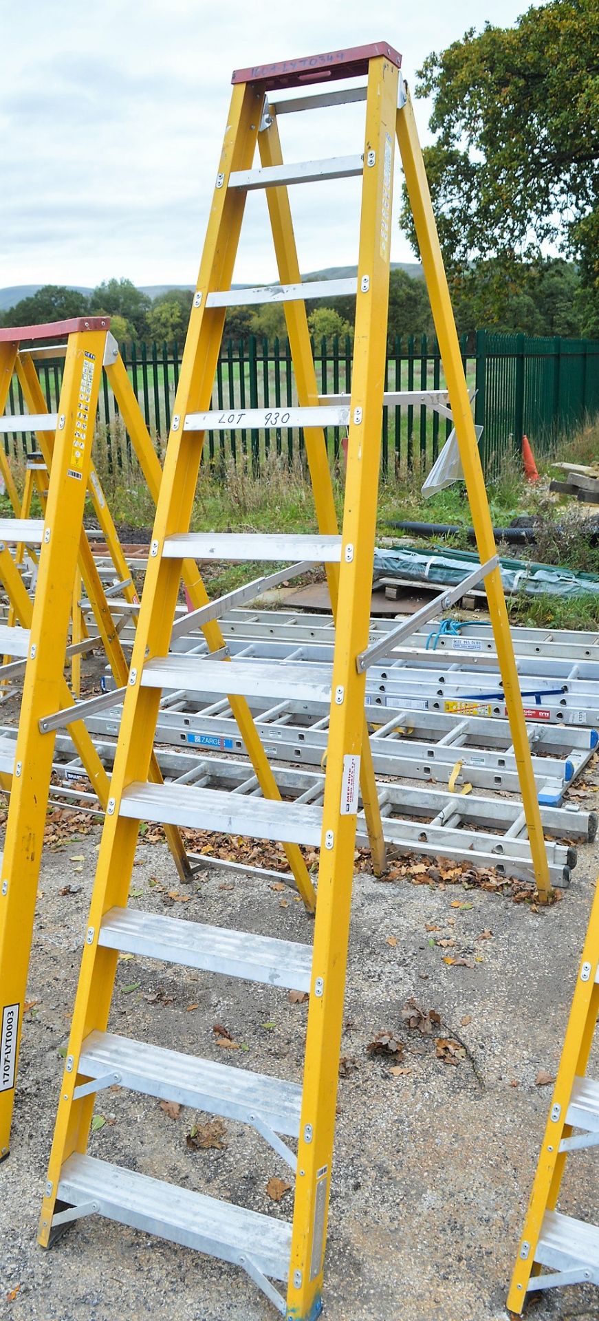 10 tread glass fibre framed step ladder