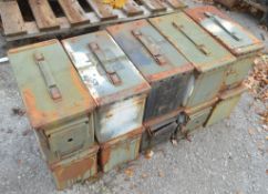 10 - ammunition tins (Ex MOD) BROWN