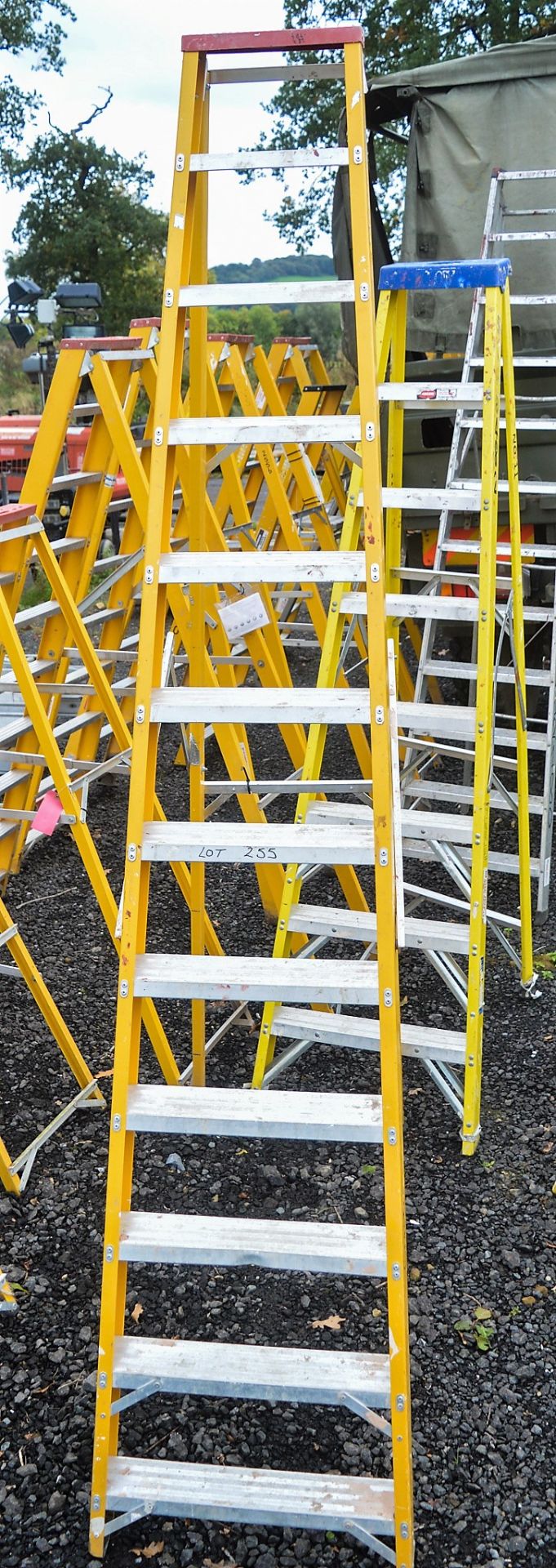 12 tread fibre glass framed step ladder VP2