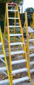 10 tread glass fibre framed step ladder