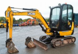 JCB 802.6 CTS 2.6 tonne rubber tracked mini excavator Year: 2015 S/N: Recorded Hours: blade, piped &