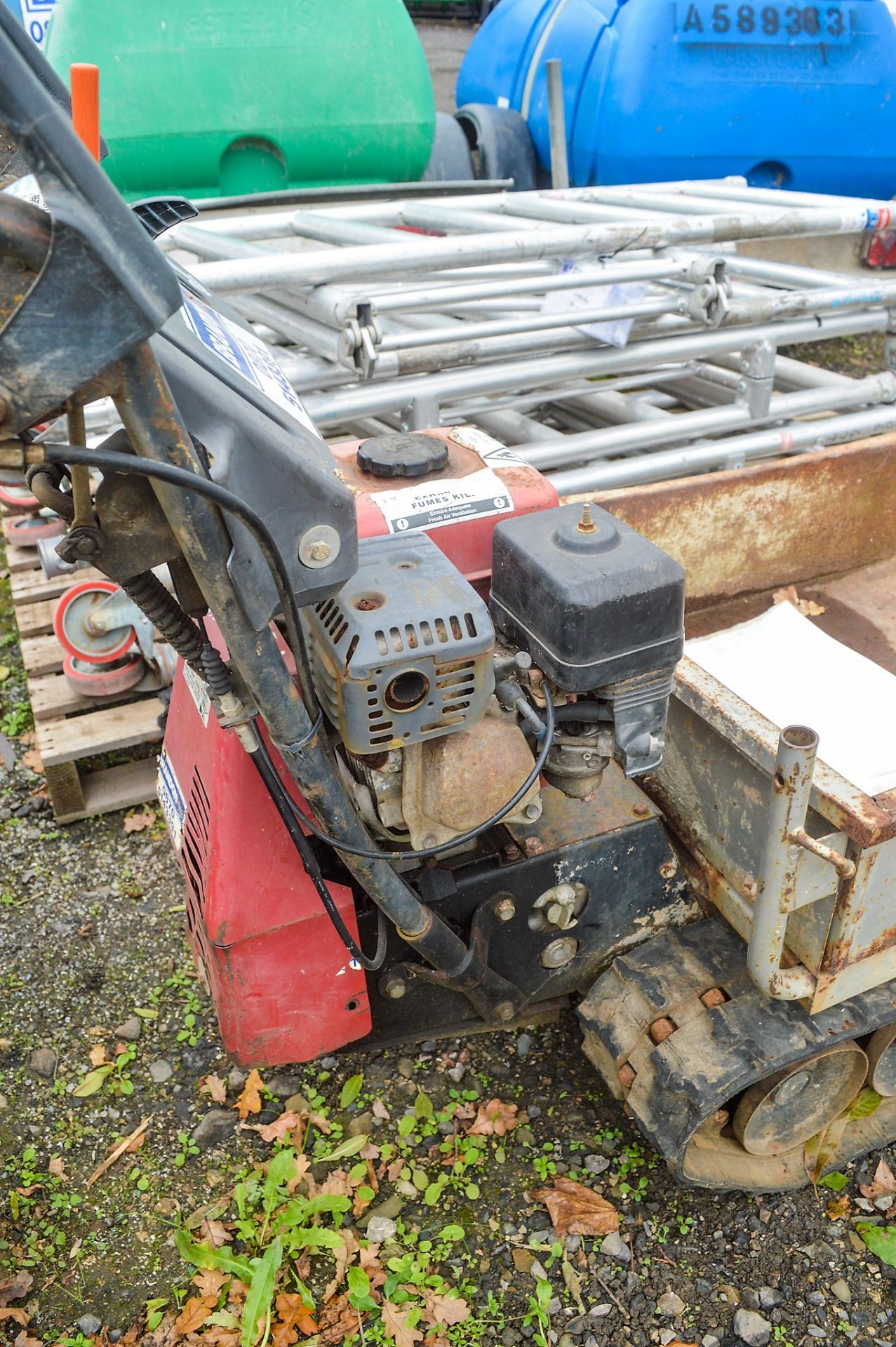 Petrol driven walk behind tracked carrier - Image 3 of 4