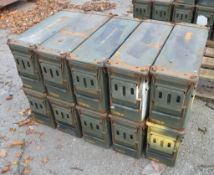 10 - ammunition tins (Ex MOD) PA120