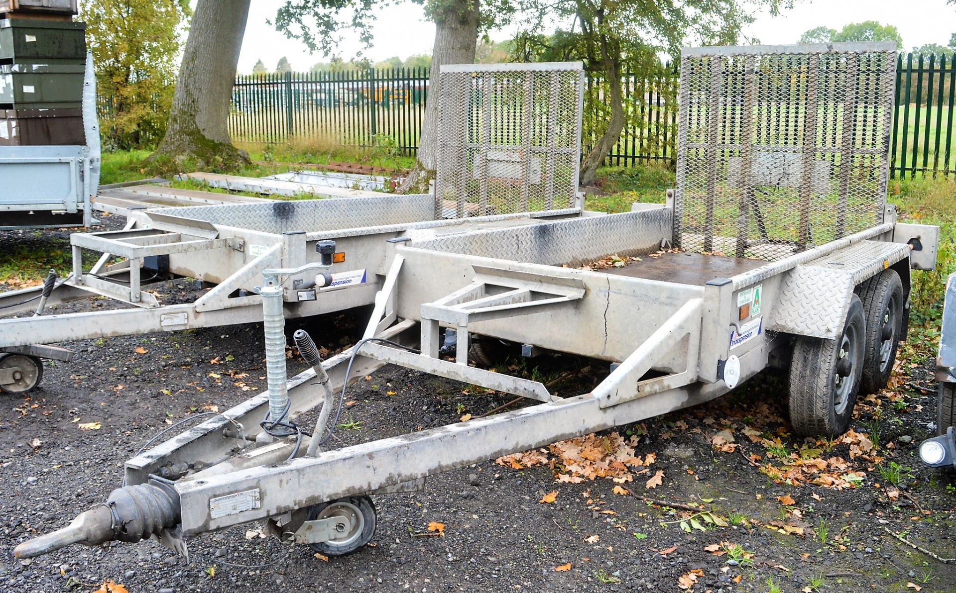 Indespension 8 ft x 4 ft tandem axle plant trailer S/N: 112310 GWA