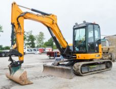 JCB 85 Z-1 8.5 tonne rubber tracked excavator Year: 2014 S/N: 2248705 Recorded Hours: 2048 blade,