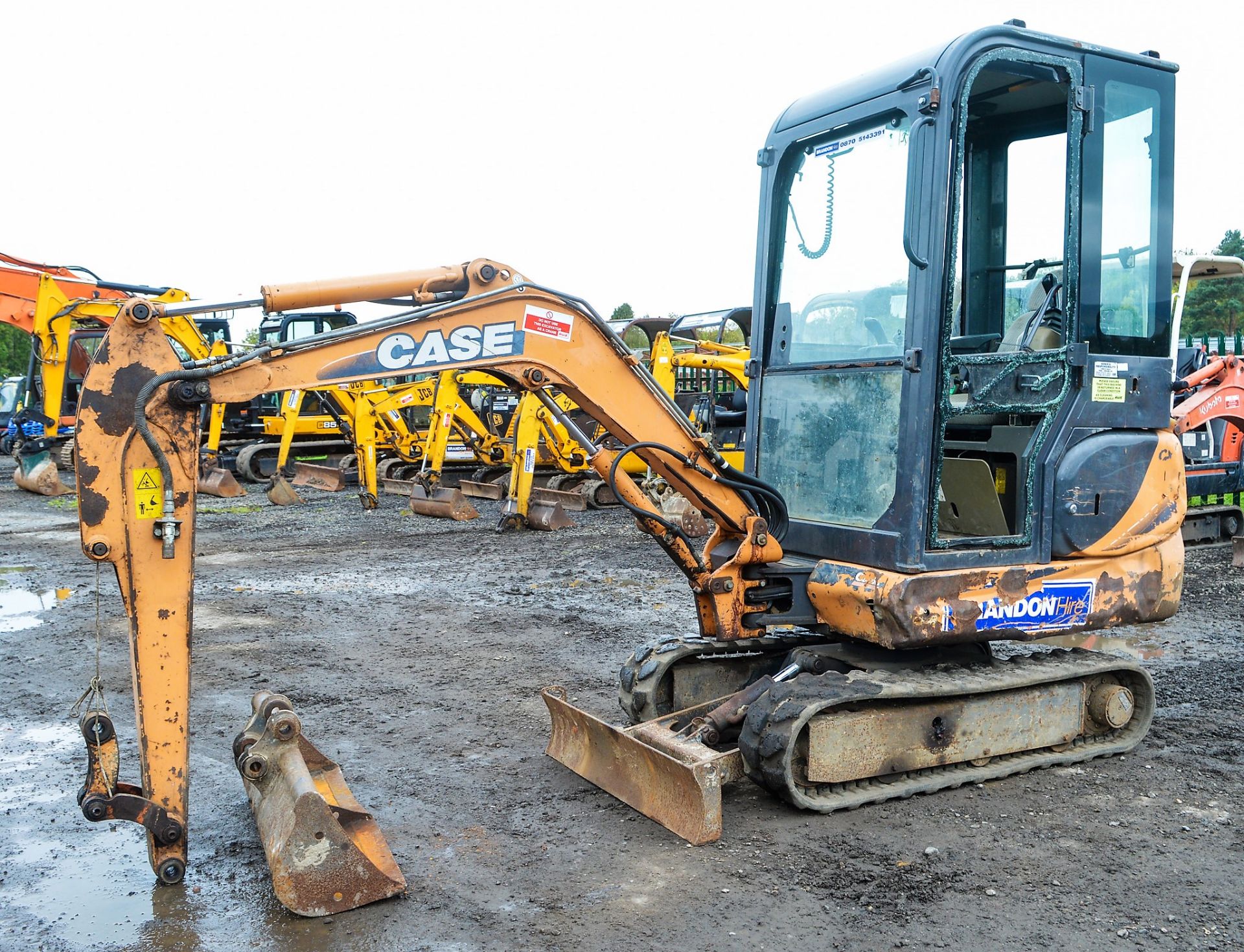 Case CX16B 1.5 tonne rubber tracked mini excavator Year: 2007 S/N: 4944 Recorded Hours: 2251 blade &