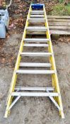 Youngman 8 tread fibreglass framed step ladder BEF58341H