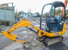 JCB 801.5 1.5 tonne rubber tracked mini excavator Year: S/N: Recorded Hours: Not displayed (Clock