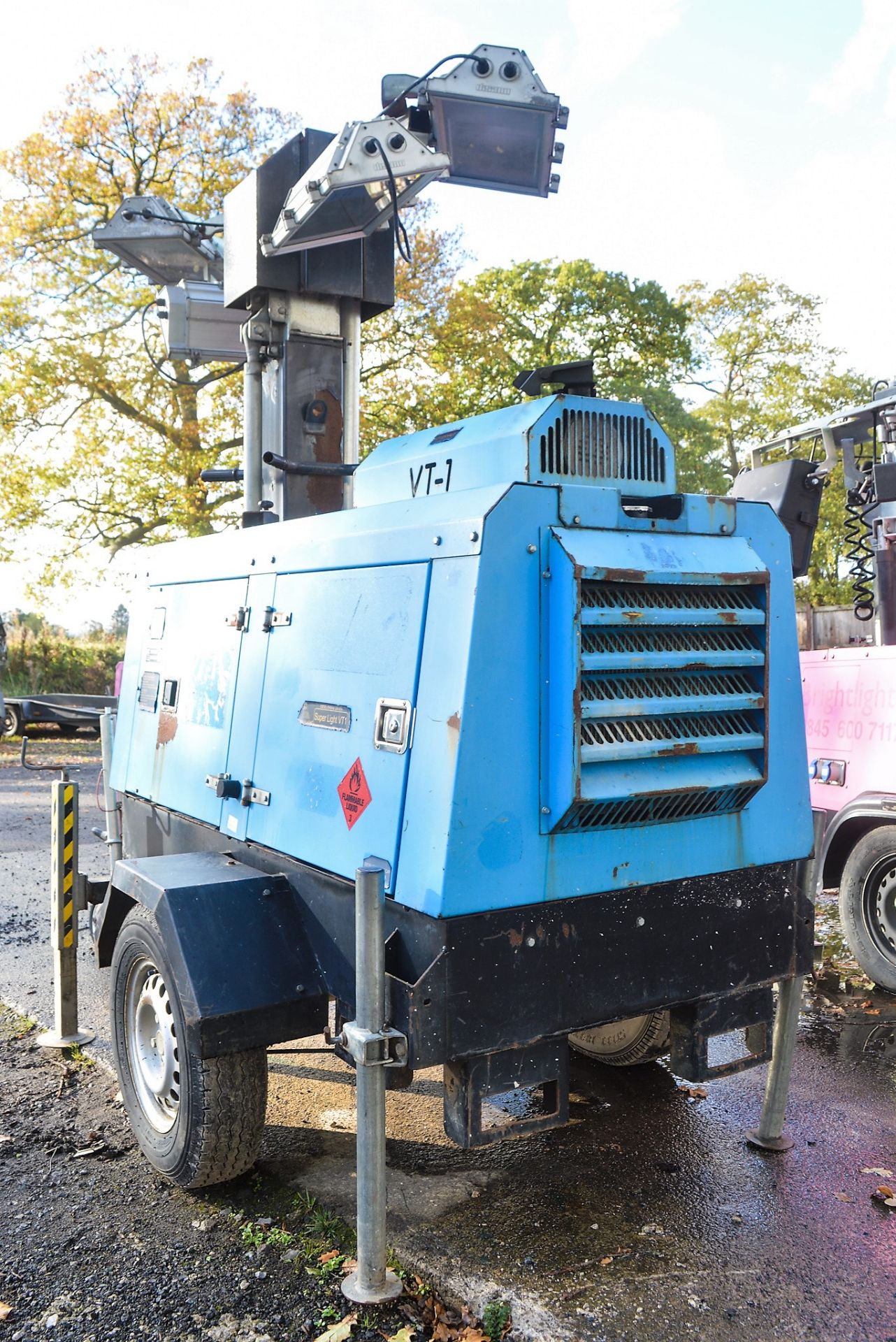 Tower Light VT-1 diesel driven lighting tower S/N: SH700126K Recorded Hours: 6521 Machine starts, - Image 2 of 5