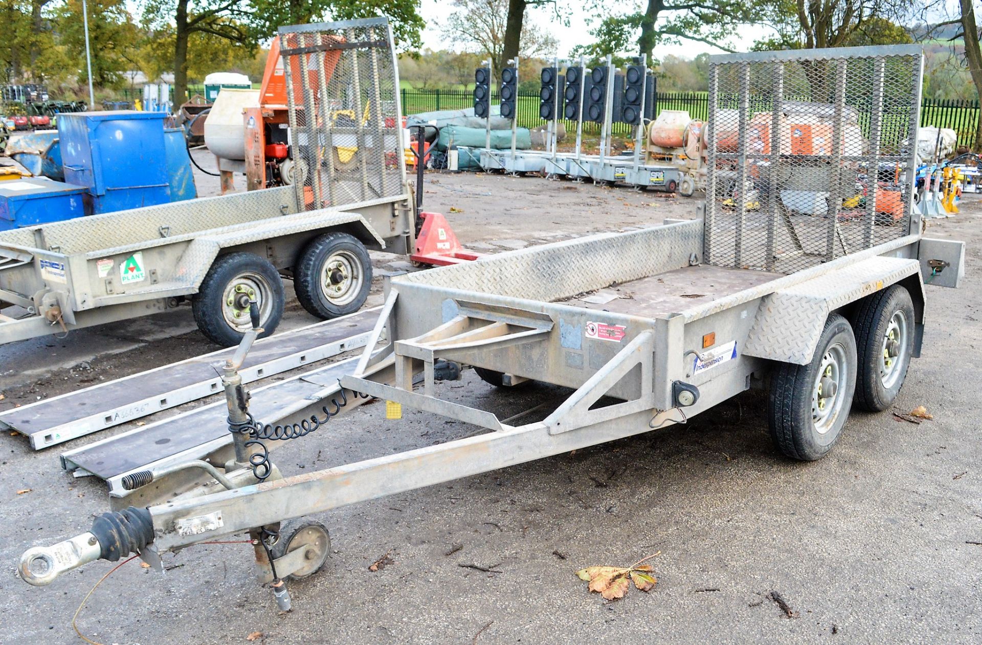 Indespension 8 ft x 4 ft tandem axle plant trailer A612854