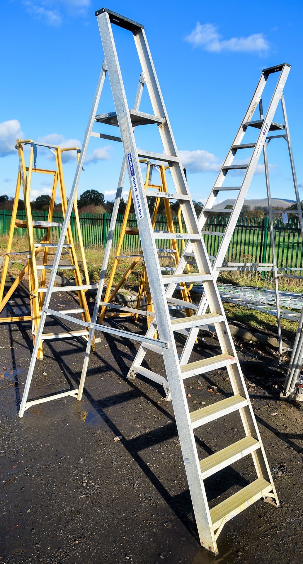 12 tread aluminium step ladder