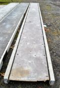 Aluminium staging board approximately 20 ft long