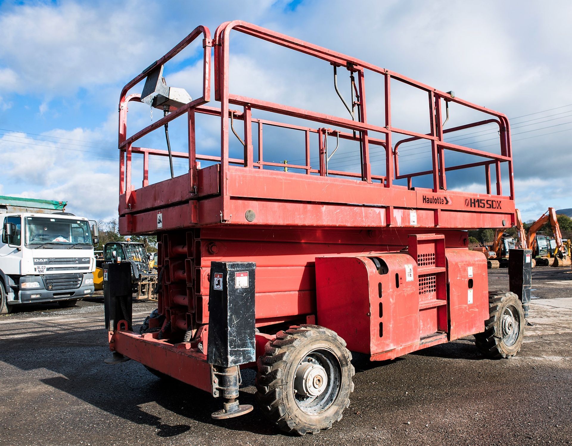 Haulotte H15SX diesel driven scissor lift access platform Year: 2003 S/N: 104436 Recorded Hours: 527