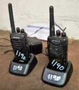 2 - Kenwood 2 way radios c/w charging docks