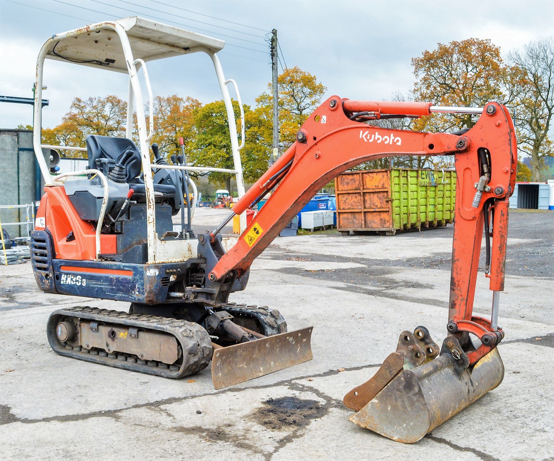 Kubota KX36-3 1.5 tonne rubber tracked mini excavator Year: 2010 S/N: 79007 Recorded Hours: 2742 - Image 2 of 11