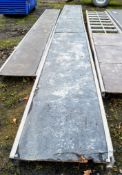 Aluminium staging board approximately 20 ft long