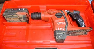 Hilti TE6-A 36v cordless rotary hammer drill c/w battery & carry case 8137 ** No charger **