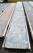 Aluminium staging board approximately 20 ft long