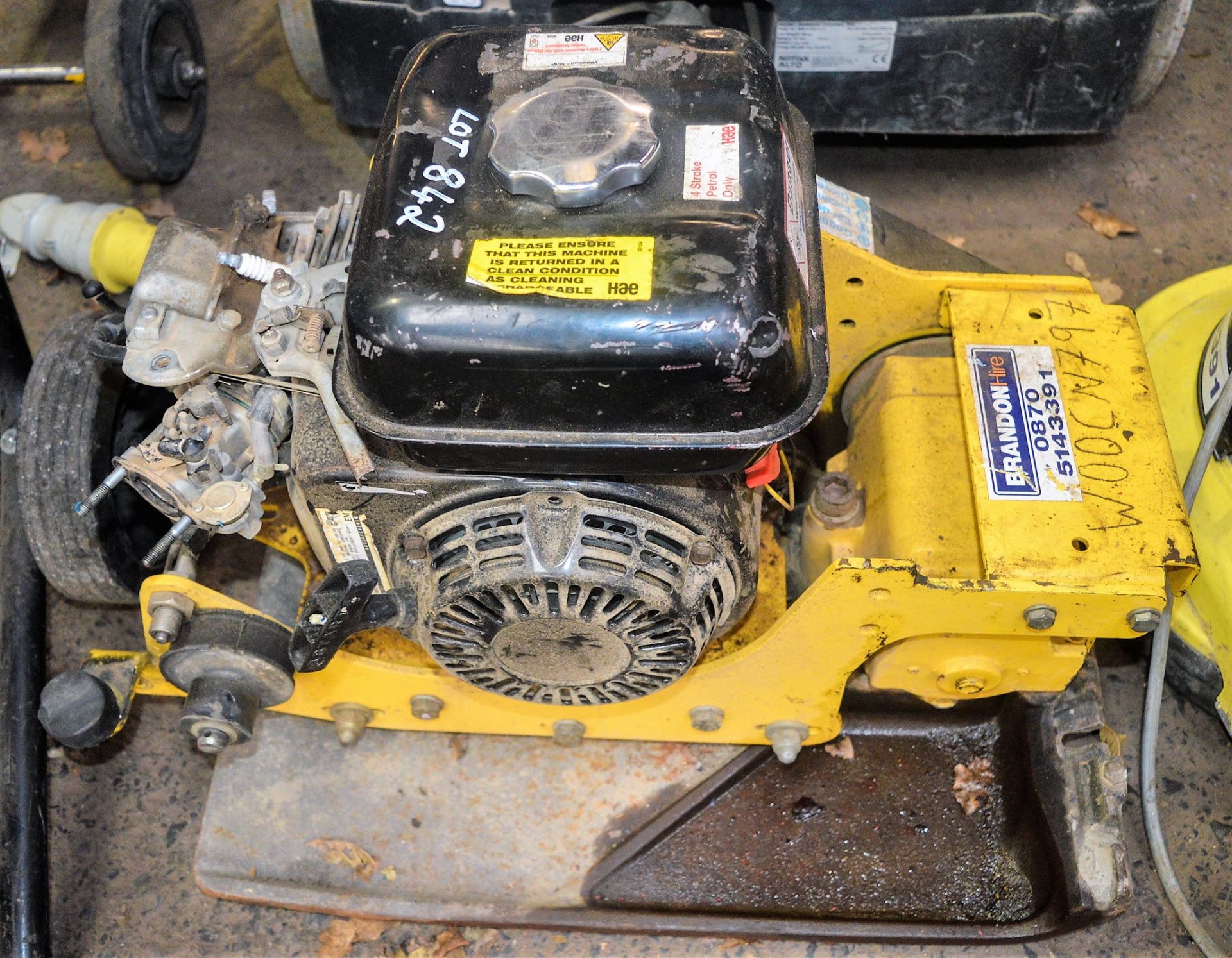 Bomag petrol driven compactor plate for spares WOOCN797