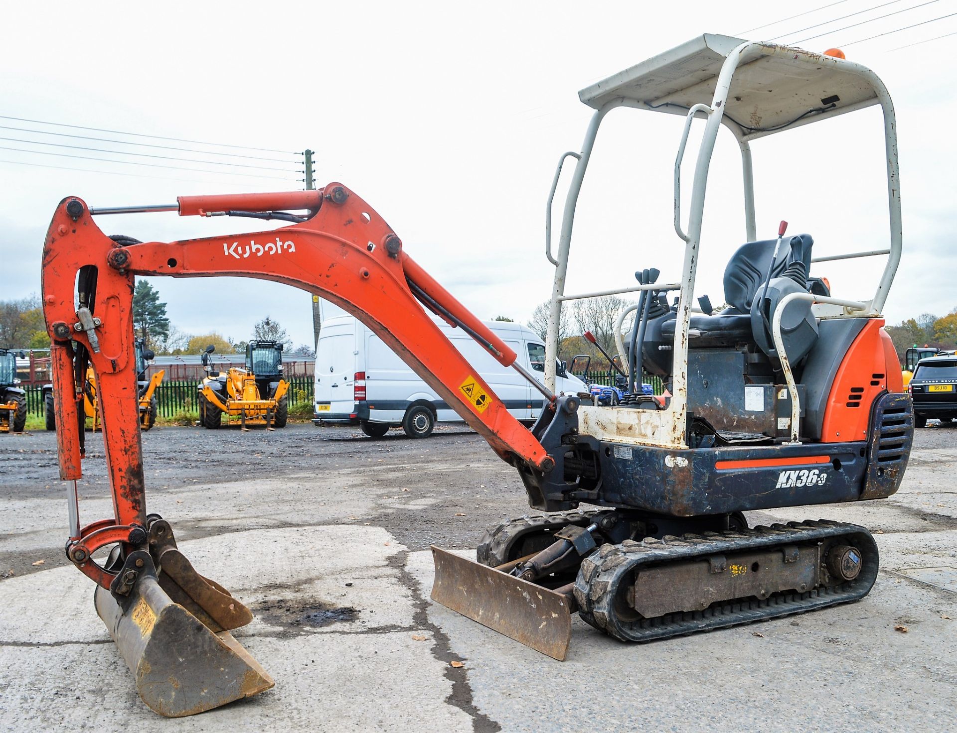 Kubota KX36-3 1.5 tonne rubber tracked mini excavator Year: 2010 S/N: 79007 Recorded Hours: 2742