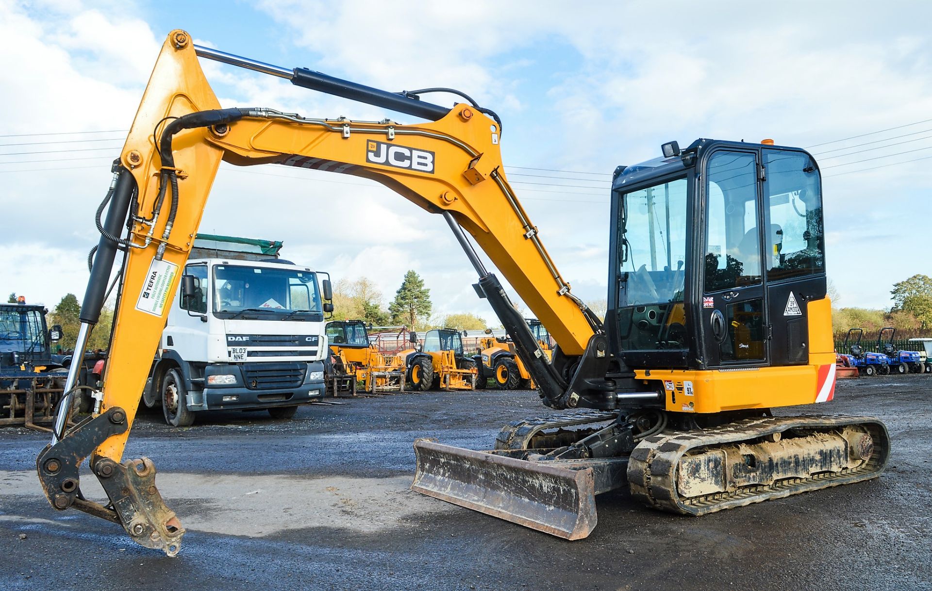 JCB 65R-1 6.5 tonne rubber tracked reduced tail swing mini excavator