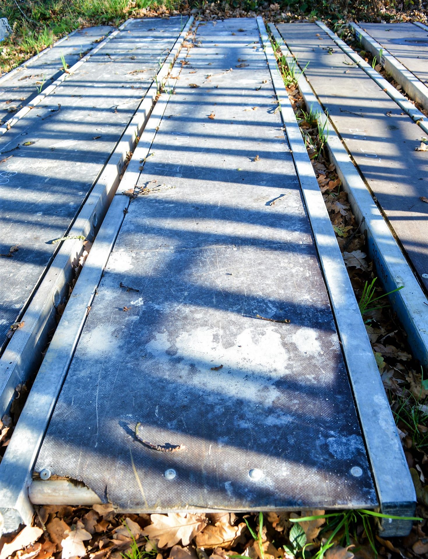 Aluminium staging board approximately 16 ft long