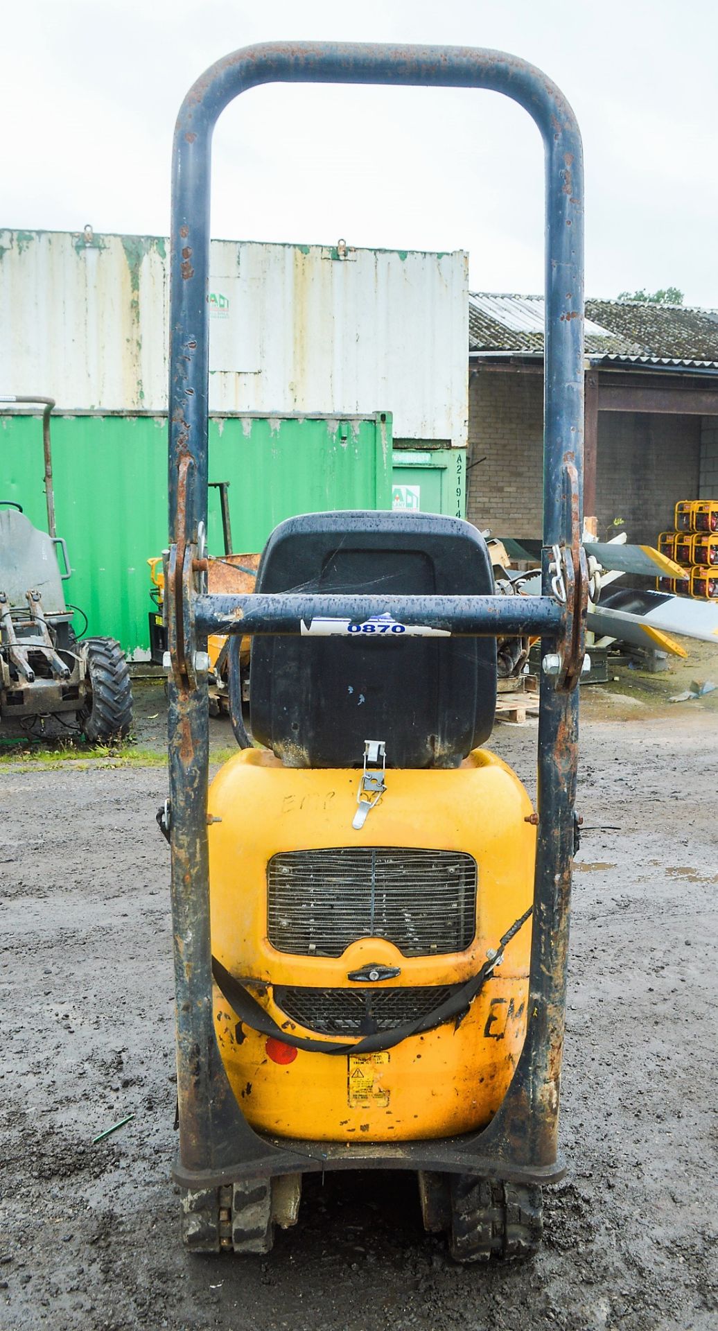 JCB 8008 1 tonne rubber tracked micro excavator Year: 2005 S/N: 1148551 Recorded Hours: 969 blade, - Image 6 of 11