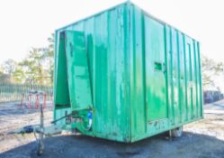 12 ft x 8 ft Groundhog mobile welfare unit  Comprising of canteen, toilet and 6kva generator  c/w