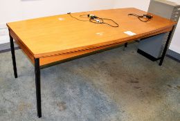 Bow shaped meeting table