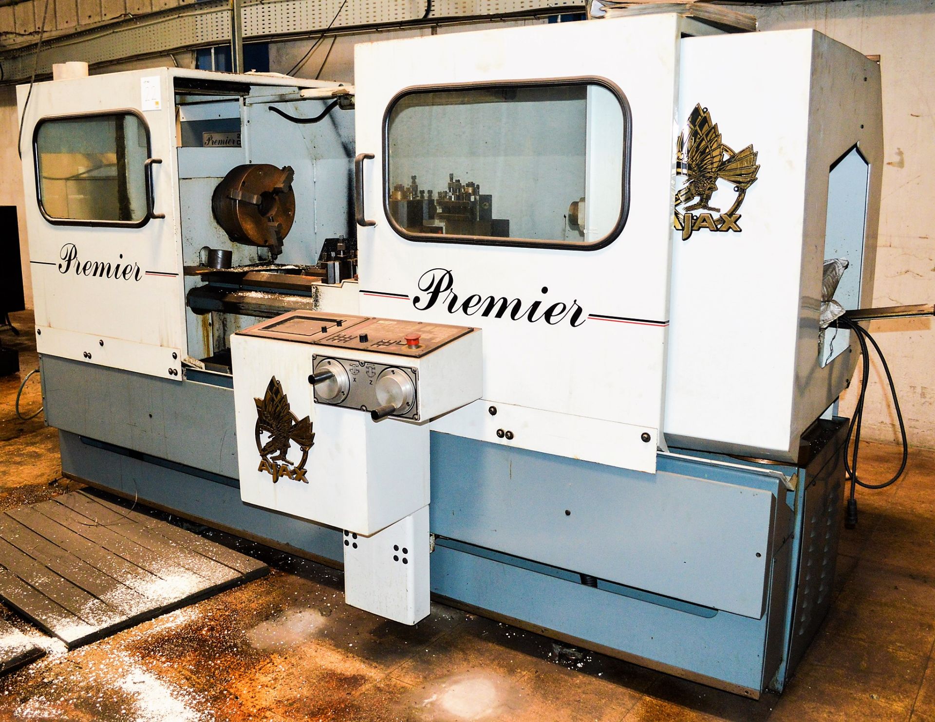 Ajax Premier 260 CNC straight bed centre lathe Year: 1999 S/N: 38845B51675 10 inch swing over bed 65