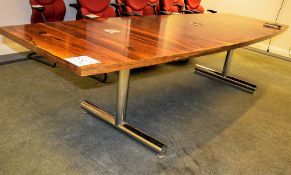 Bow shaped meeting table