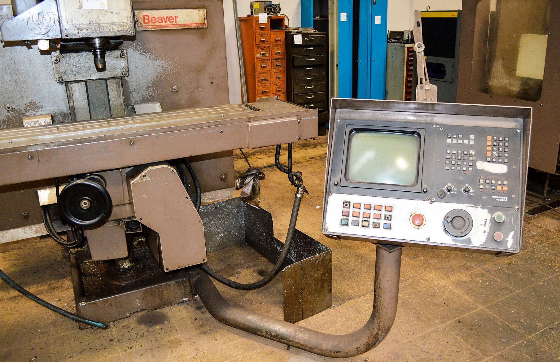 Beaver V5 CNC vertical milling machine S/N: 15688 c/w 48 inch x 10 inch table & Heidenhain controls - Image 5 of 6