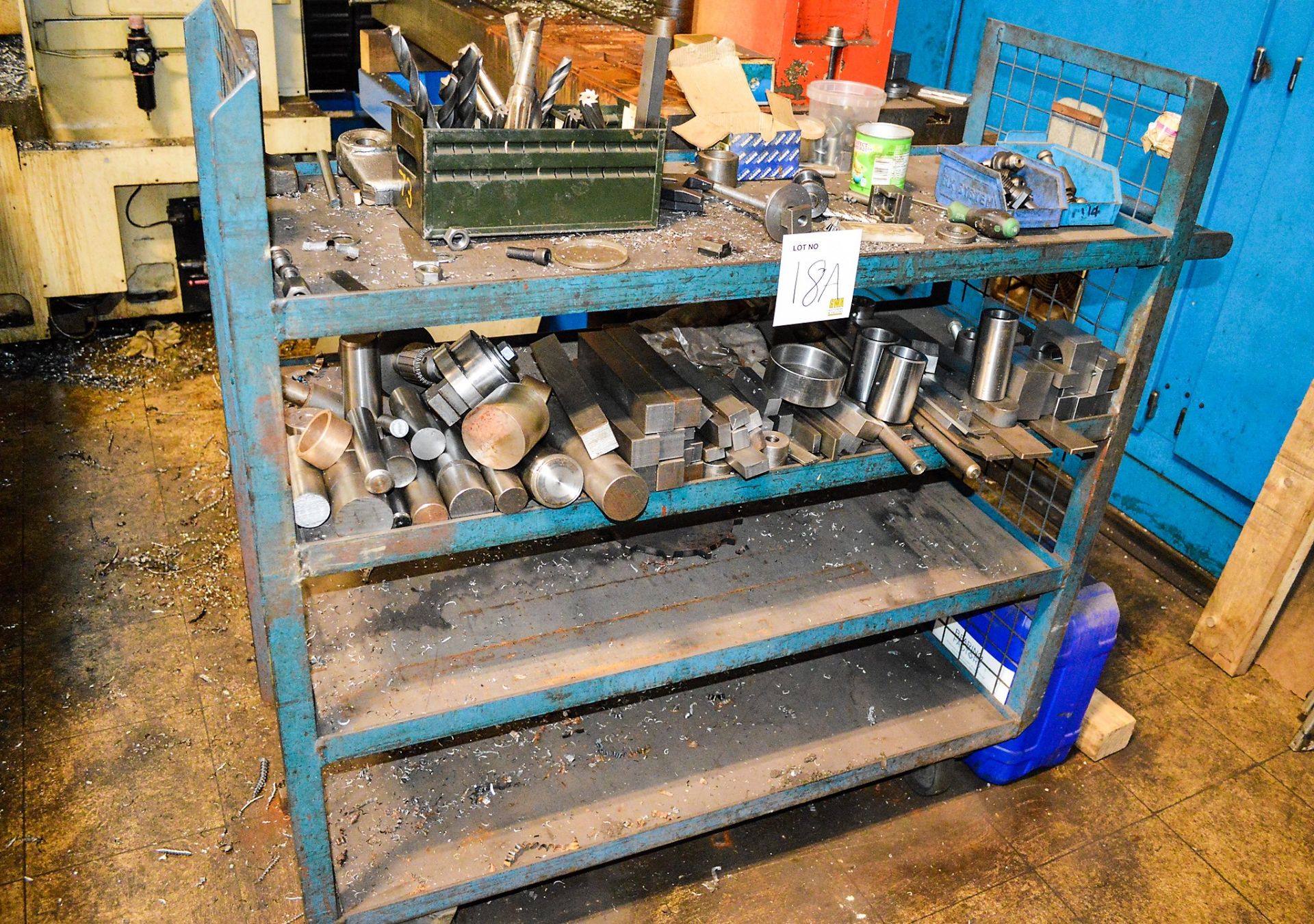 3 - steel racks & contents of tooling, drills, etc as lotted - Image 2 of 2