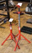 Pair of steel pipe stands