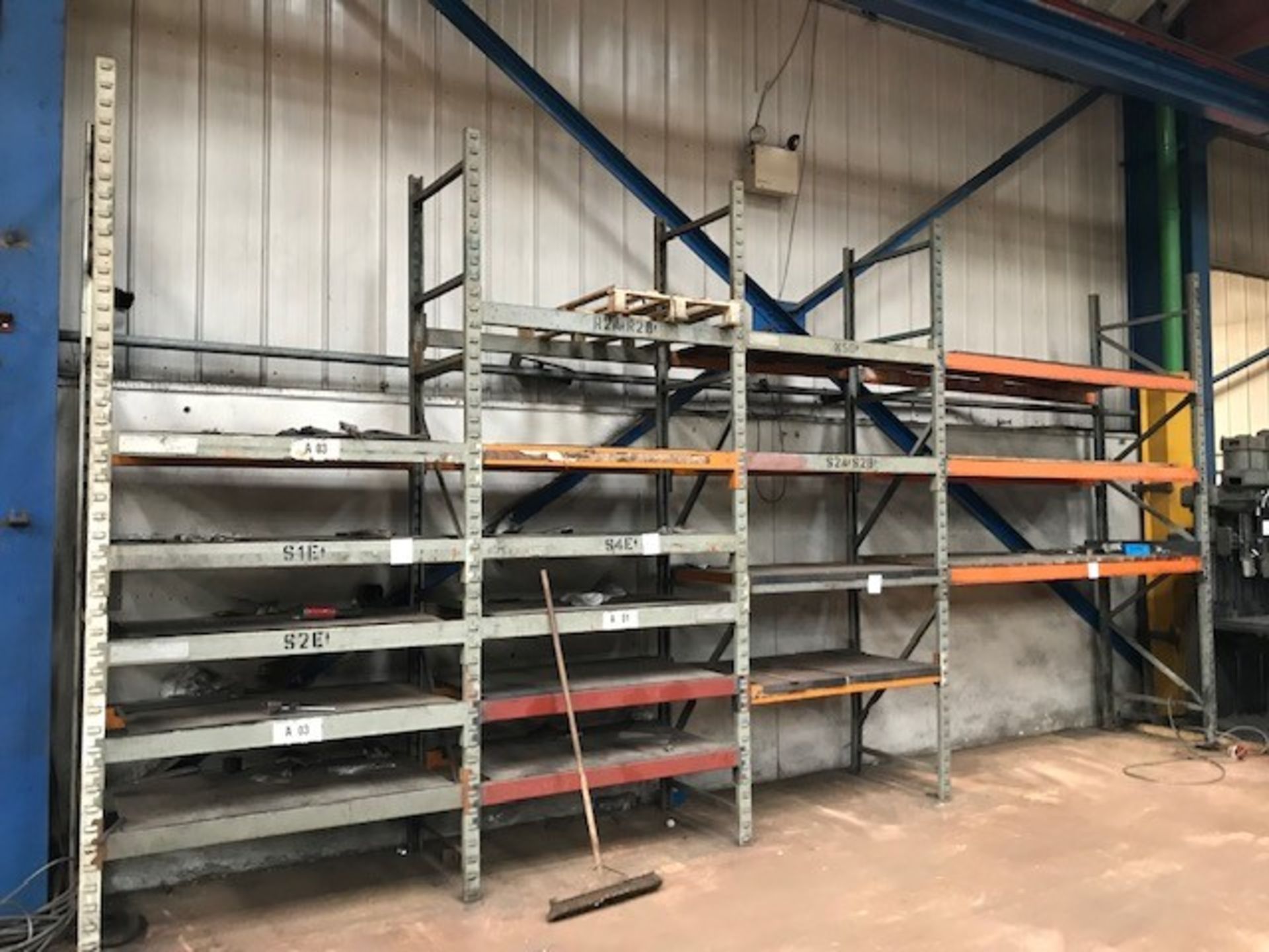 4 - bays of boltless steel pallet racking