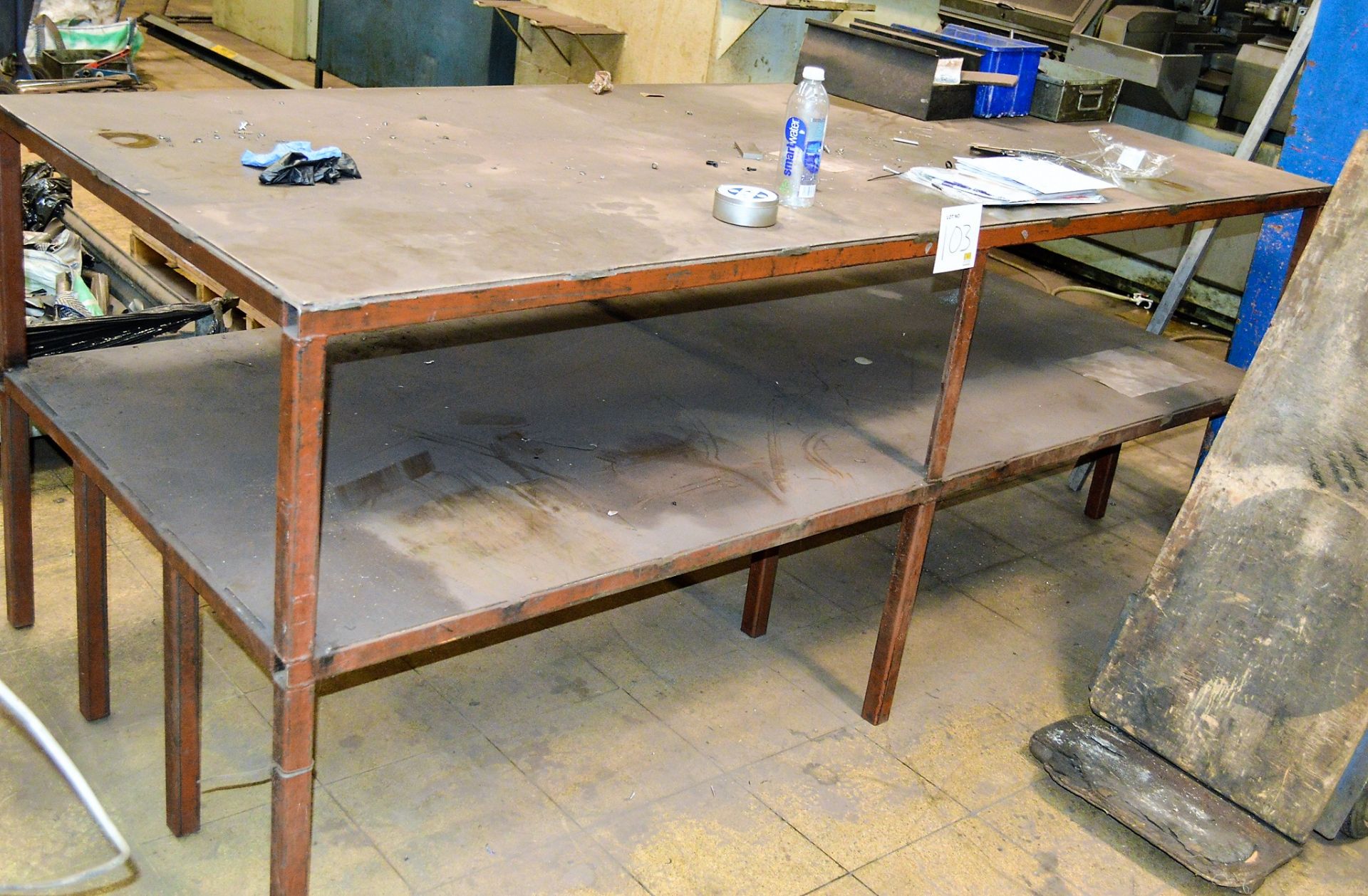 Steel work bench