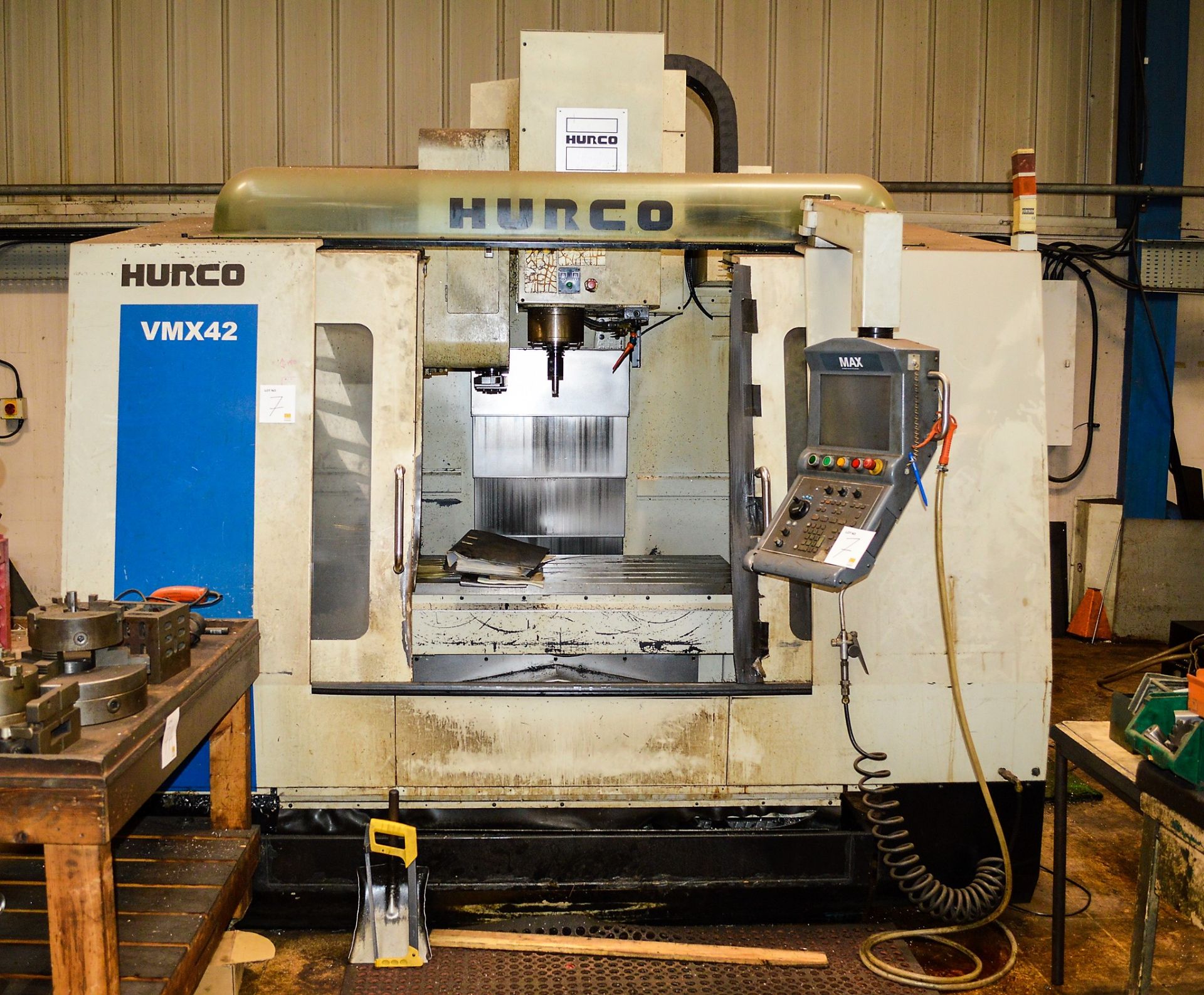 Hurco VMX 42 CNC vertical machine centre Year: 2006 S/N: S40012 c/w 50 inch x 24 inch table, 24