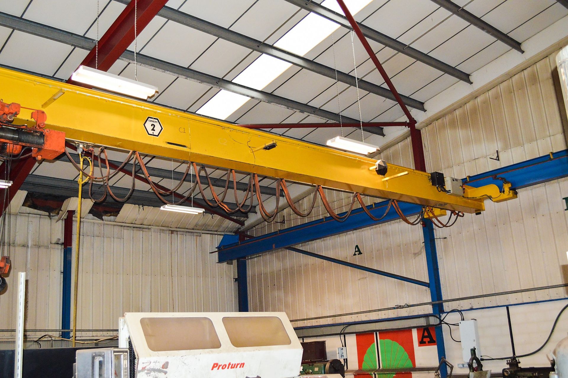 Matterson 2 tonne overhead gantry crane Approximately 40 metre long by 25 metre wide **Buyers must - Image 6 of 6