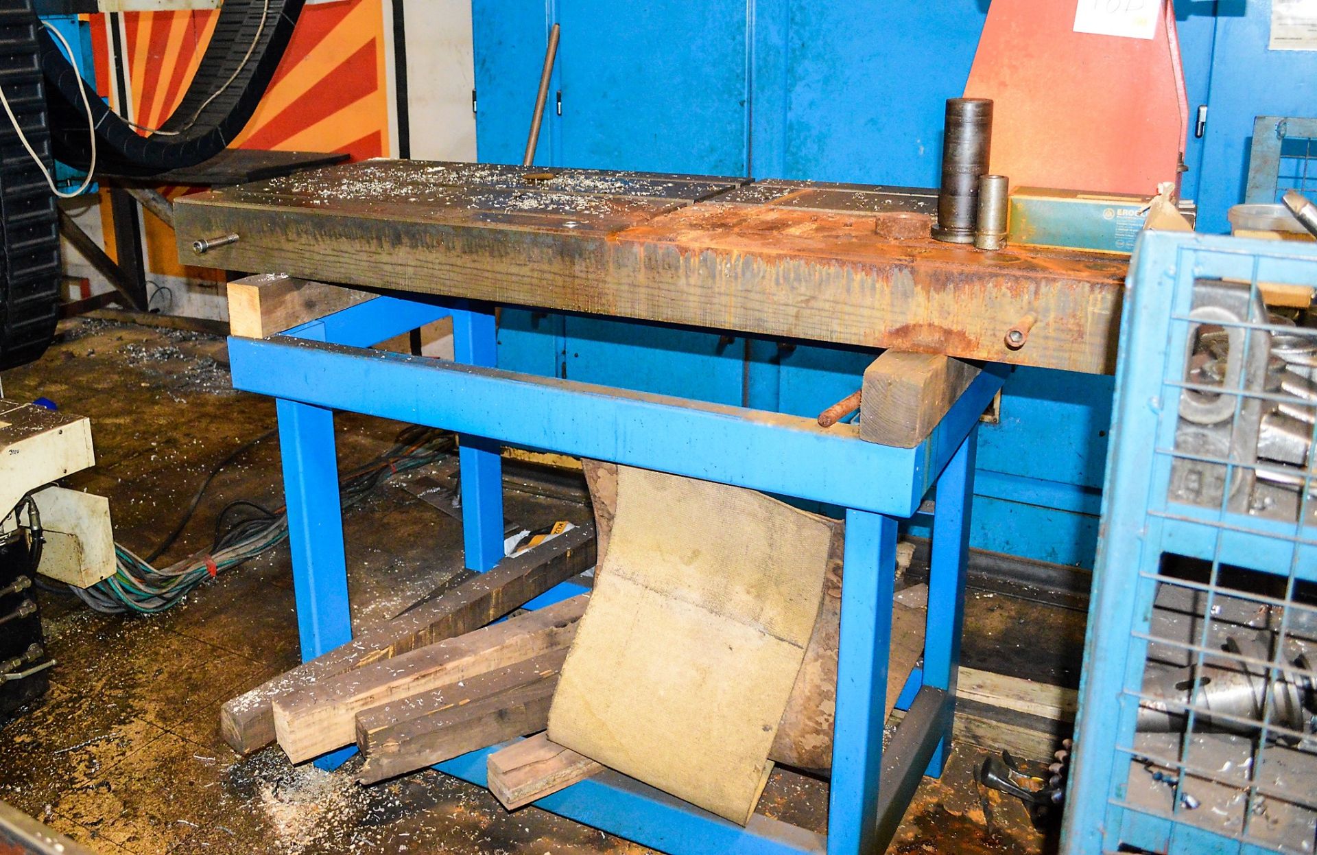 Steel slotted table