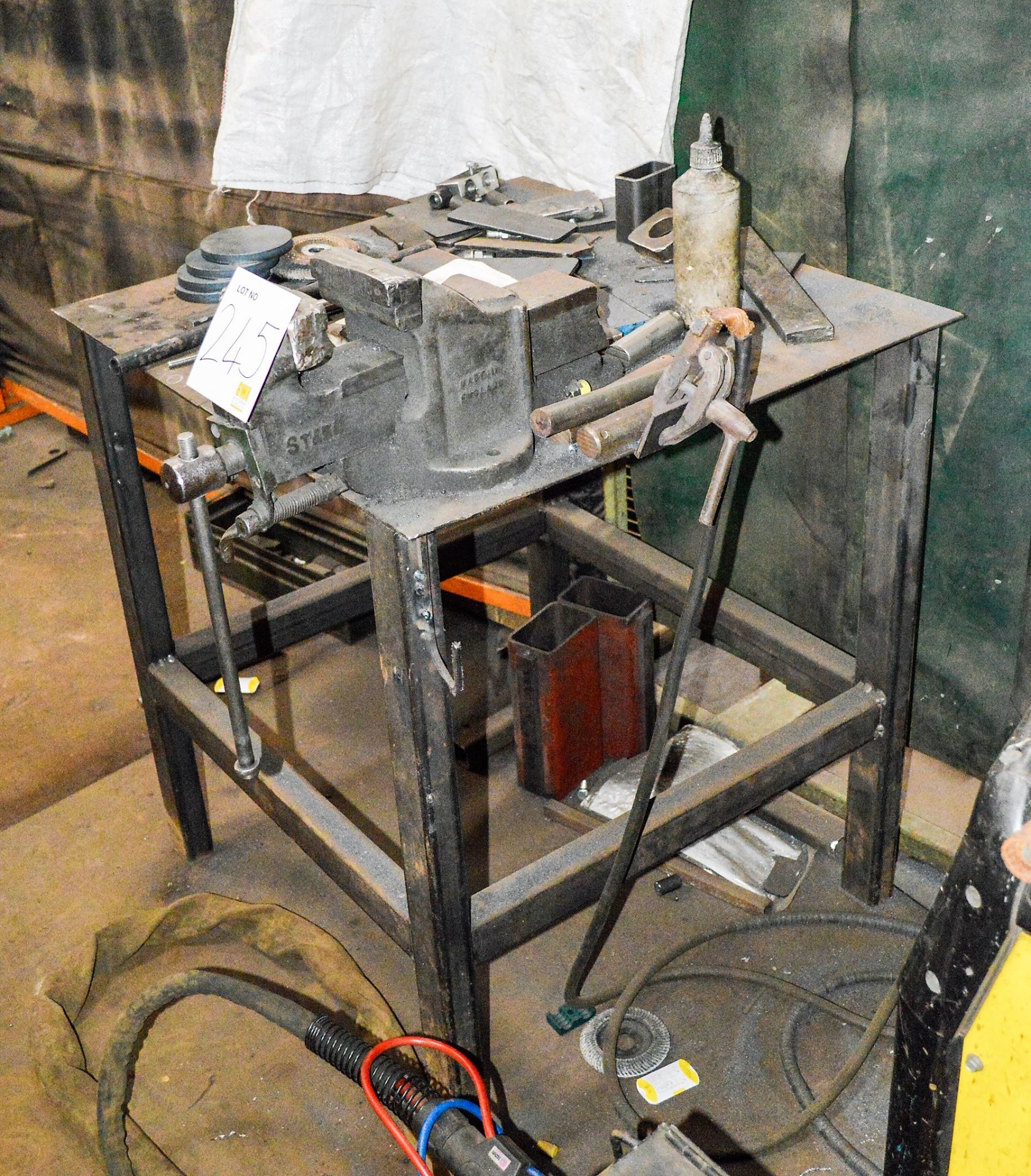 Steel bench c/w bench vice