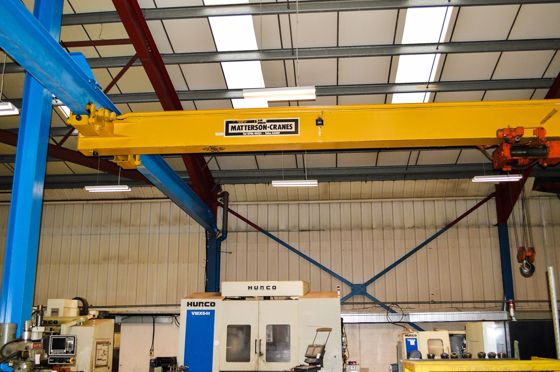 Matterson 2 tonne overhead gantry crane Approximately 40 metre long by 25 metre wide **Buyers must - Image 5 of 6