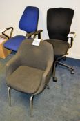 2 - upholstered swivel arm chairs & upholstered chair