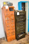 2 - steel cabinets & contents of reamers, drills, taps, dies etc as lotted