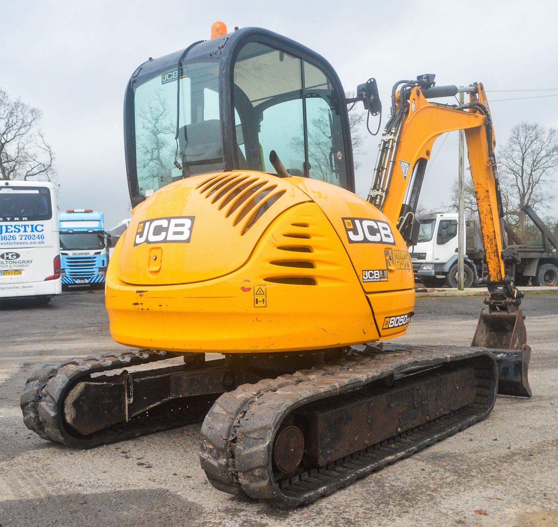 JCB 8050 RTS 5 tonne rubber tracked excavator Year: 2013 S/N: 1741893 Recorded Hours: 1756 blade, - Bild 4 aus 11