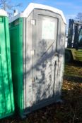 Plastic portable toilet unit