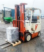 Nissan 20 2 tonne battery electric fork lift truck Year: 1995 S/N: 5584 Recorded Hours: 2310 c/w